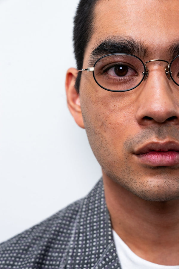 Rio Optical / Matte Black & Silver Titanium & Blue - Light Lens - Shade Files